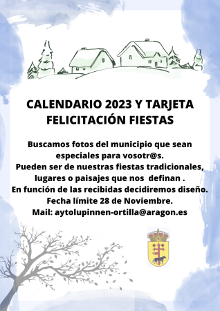 Imagen Calendario 2023 y tarjeta de felicitación de las fiestas