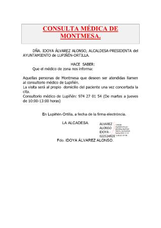 Imagen Consulta médica de Montmesa