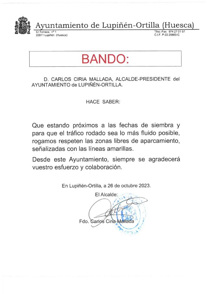 Imagen Bando. Tráfico rodado