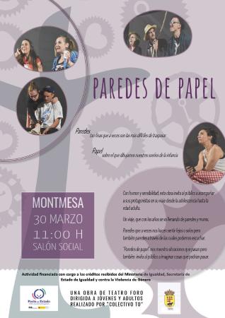 El 30 de marzo a las 11.00 en el Salón de Montmesa. Obra de teatro "...