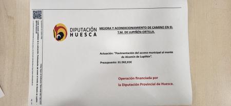 Imagen Cartel: Subvención: " Mejora acondicionamiento de camino en el T. M....