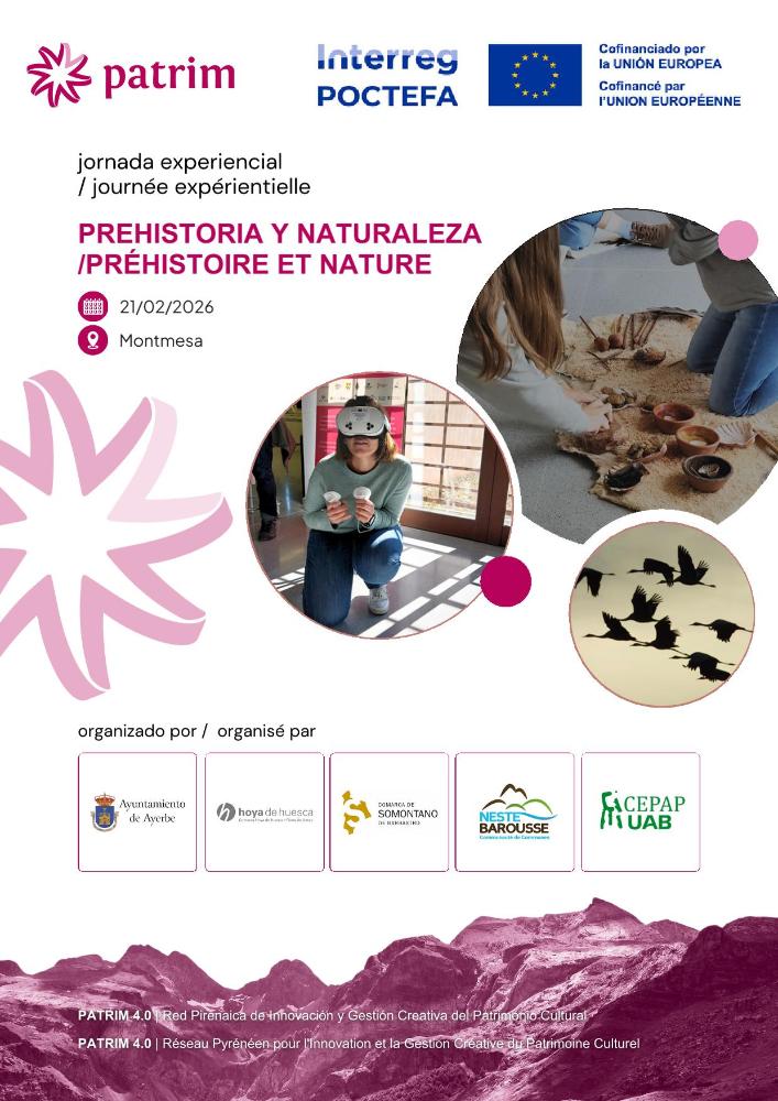 Imagen PATRIM 2026 : JORNADA EXPERIENCIAL PREHISTORIA Y NATURALEZA EL 21 DE FEBRERO 2026 EN MONTMESA.