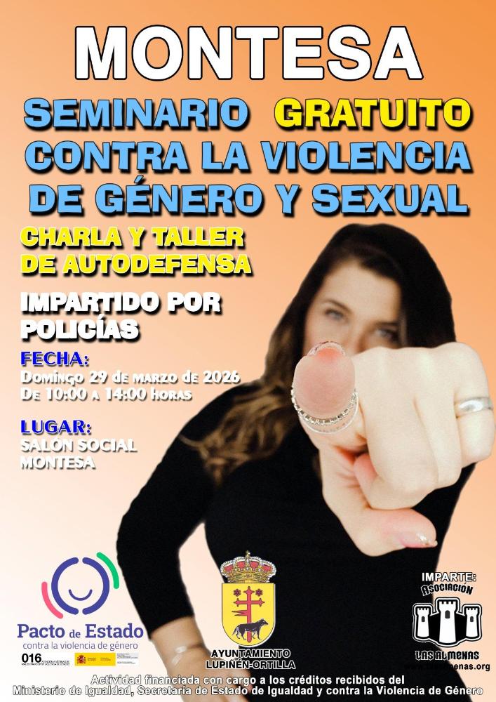 Imagen SEMINARIO CONTRA LA VIOLENCIA DE GÉNERO Y SEXUAL EN MONTMESA EL DOMINGO 29 DE MARZO DE 2026.