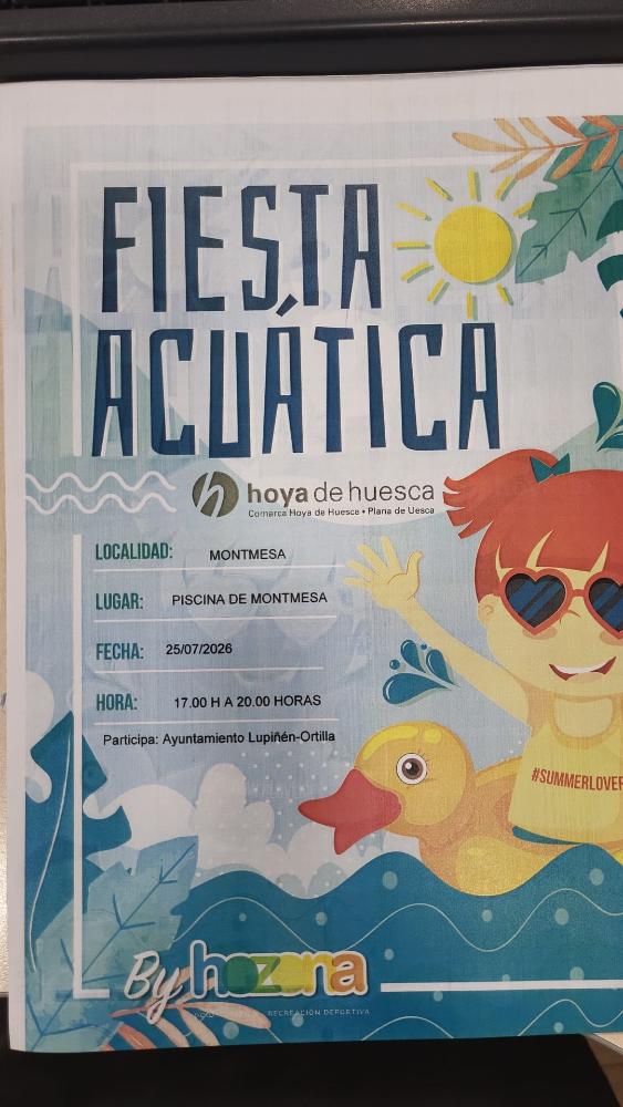 Imagen Fiesta acuática en Montmesa: El sábado 25 de julio de 17.00h a 20.00h